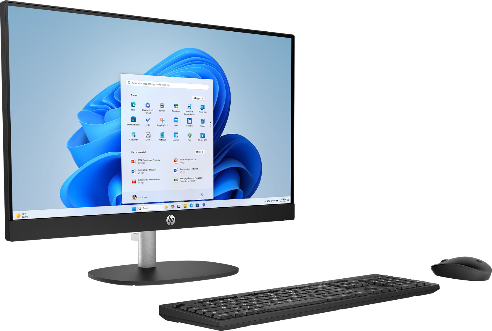 HP Inc. HP AiO 24-cr2007nc, 24" FHD, Ultra7 255U, RAM 32GB DDR5, SSD 1TB, Win 11 Home, GamePass 3měsíce zdarma