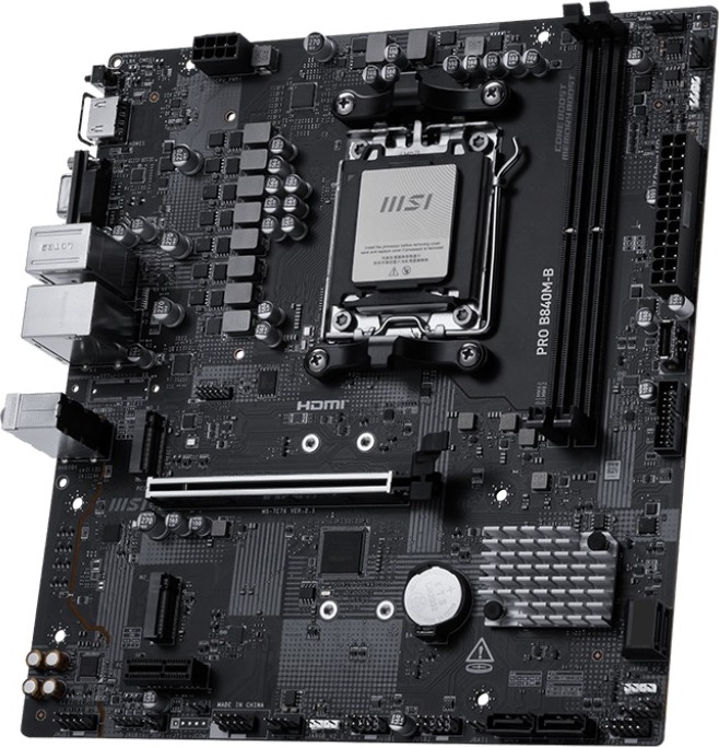MSI MB Sc AM5 PRO B840M-B, AMD B840, 2xDDR5, 1xHDMI, 1xVGA, mATX