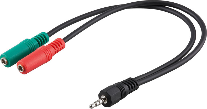 PremiumCord Adaptér 4pin 3,5mm-2x stereo 3,5mm M/2xF