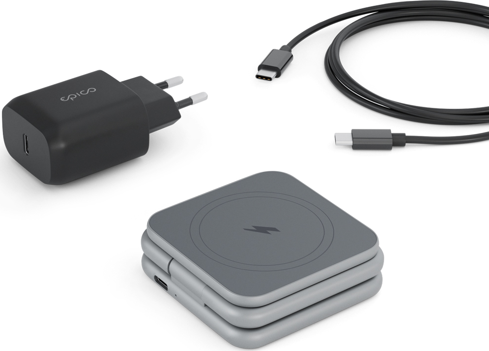 Epico Mag+ Foldable Wireless Charger - vesmírně šedá