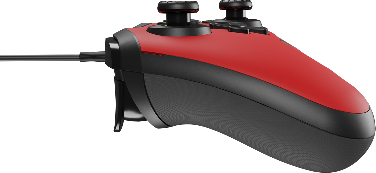 Drátový gamepad Genesis MANGAN 300, pro PC/Switch/Mobil, červený