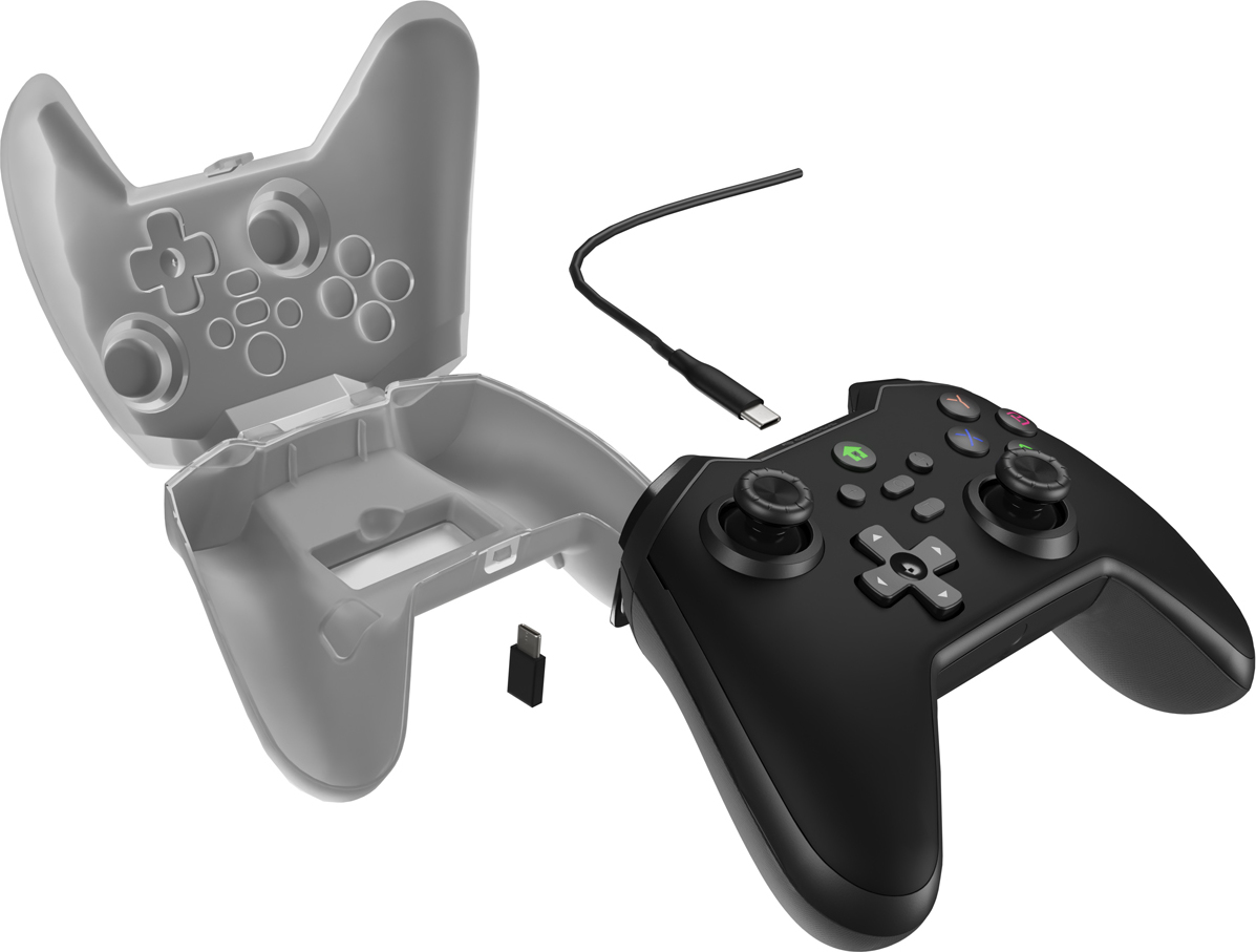 Drátový gamepad Genesis MANGAN 300, pro PC/Switch/Mobil, černý