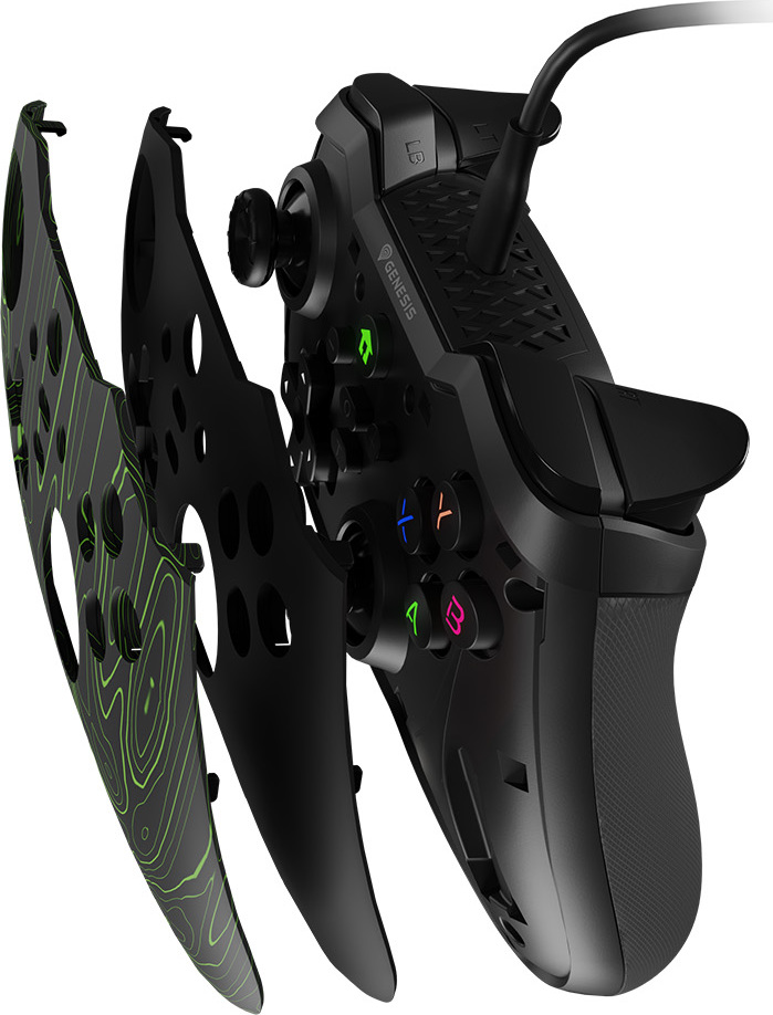 Drátový gamepad Genesis MANGAN 300, pro PC/Switch/Mobil, černý