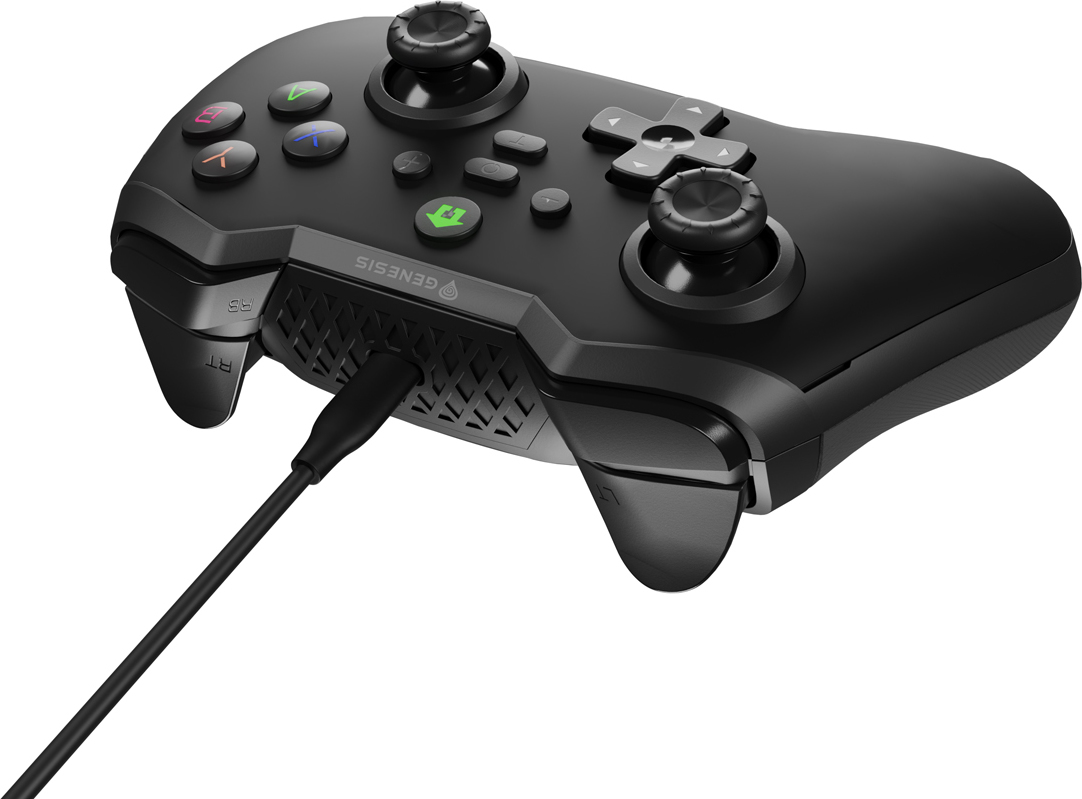 Drátový gamepad Genesis MANGAN 300, pro PC/Switch/Mobil, černý