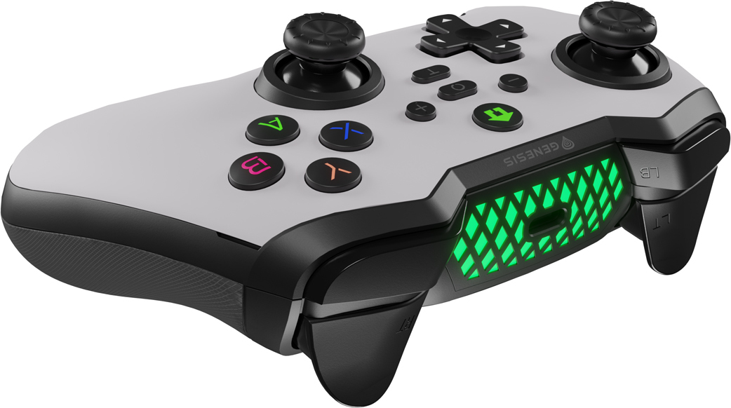 Bezdrátový gamepad Genesis MANGAN 400 pro PC/Switch/Mobil, bílý