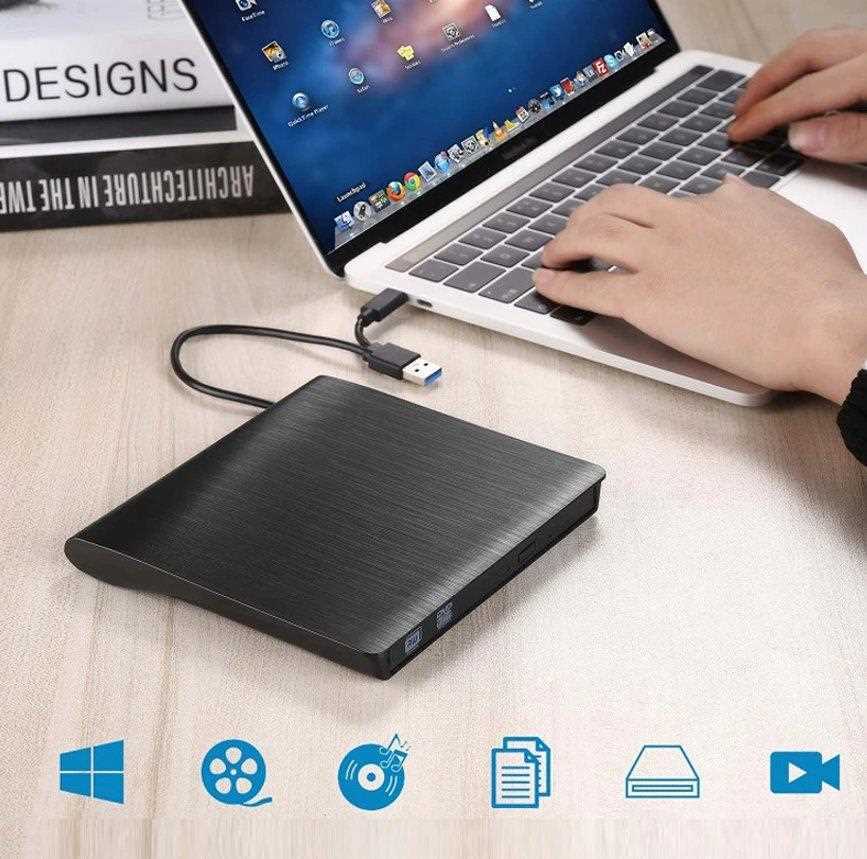 C-TECH externí DVD vypalovačka DVD-USB-AC, USB 2.0, USB A/Type C