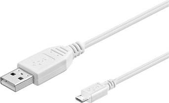PremiumCord Kabel micro USB 2.0, A-B 5m, bílá