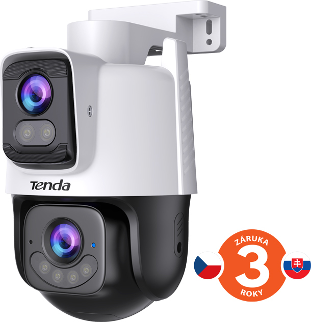 Tenda RH9-WCA - Venkovní otočná Dual Lens IP65 Wi-Fi 6 MPx kamera, noční LED, audio, detekce, CZ app