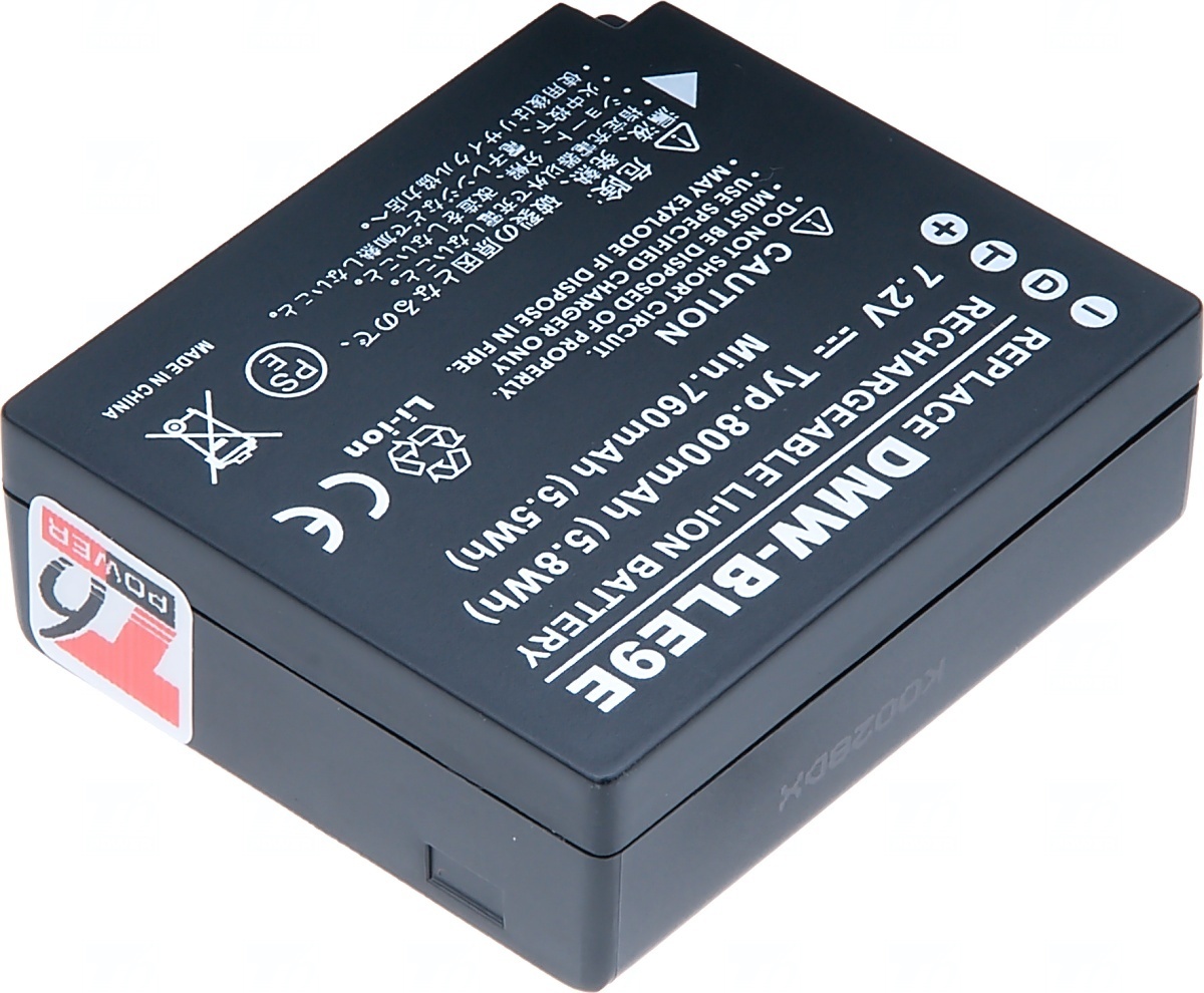 Baterie T6 power Panasonic DMW-BLE9, DMW-BLE9E, DMW-BLG10, DMW-BLG10E, BP-DC15, 700mAh, 5Wh
