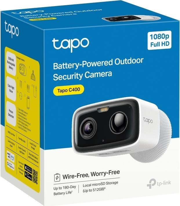 TP-Link Tapo C400 venkovní kamera (2MP, FullHD, 1080p, IR 10m, WiFi, micro SD card, IP65)