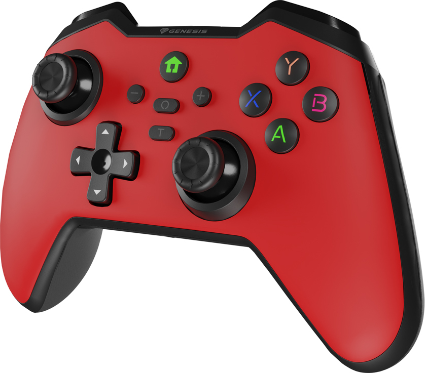 Bezdrátový gamepad Genesis MANGAN 400 pro PC/Switch/Mobil, červený