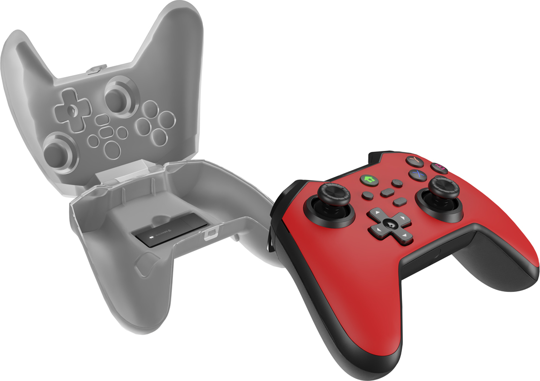 Bezdrátový gamepad Genesis MANGAN 400 pro PC/Switch/Mobil, červený