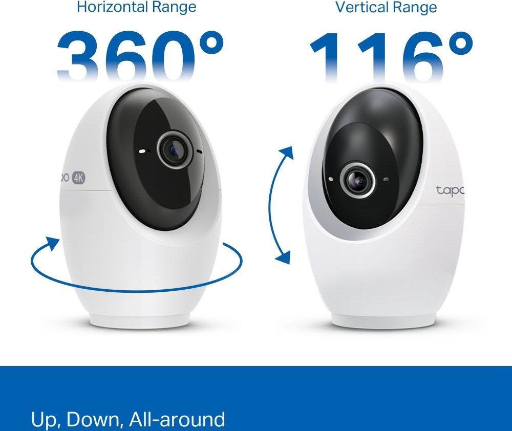 TP-Link Tapo C260 domácí-indoor kamera (8MP, 4K 2160p, IR 12m, WiFi, micro SD card)