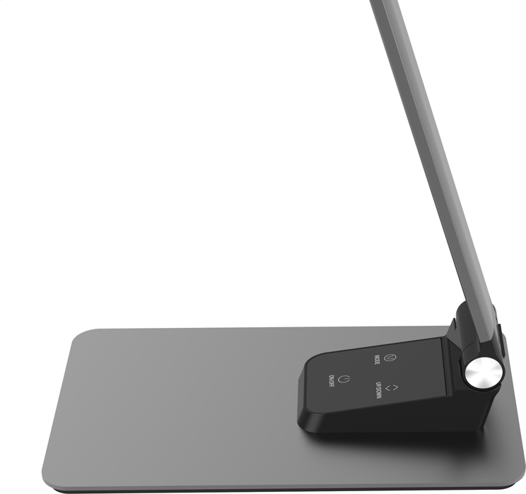 Fellowes Platinet PDL509 stolní LED lampa 10W, stmívatelná, dotykové ovládání, USB port, ALU