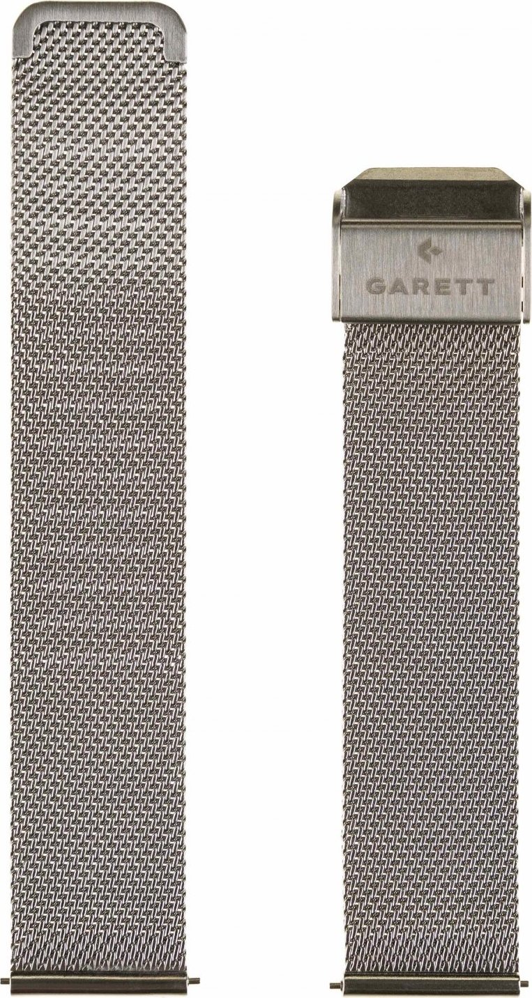 Garett univerzální řemínek 18 mm, stříbrný kovový, typ Mesh