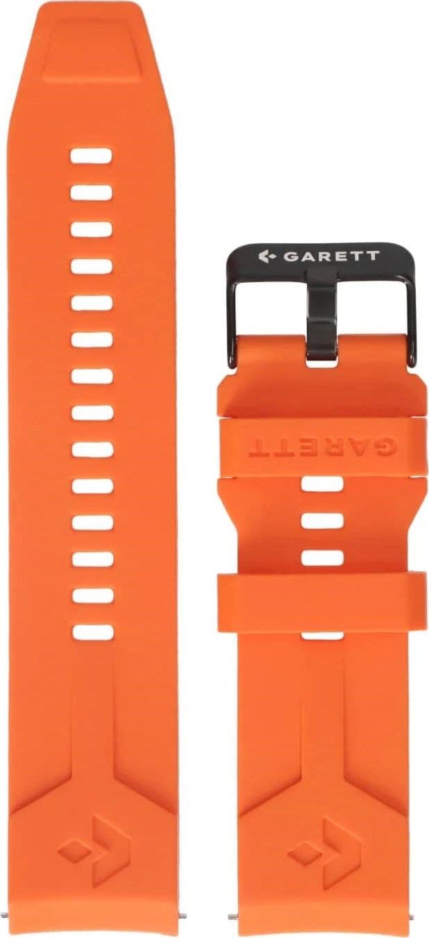 Garett univerzální řemínek 22 mm, oranžový silikonový