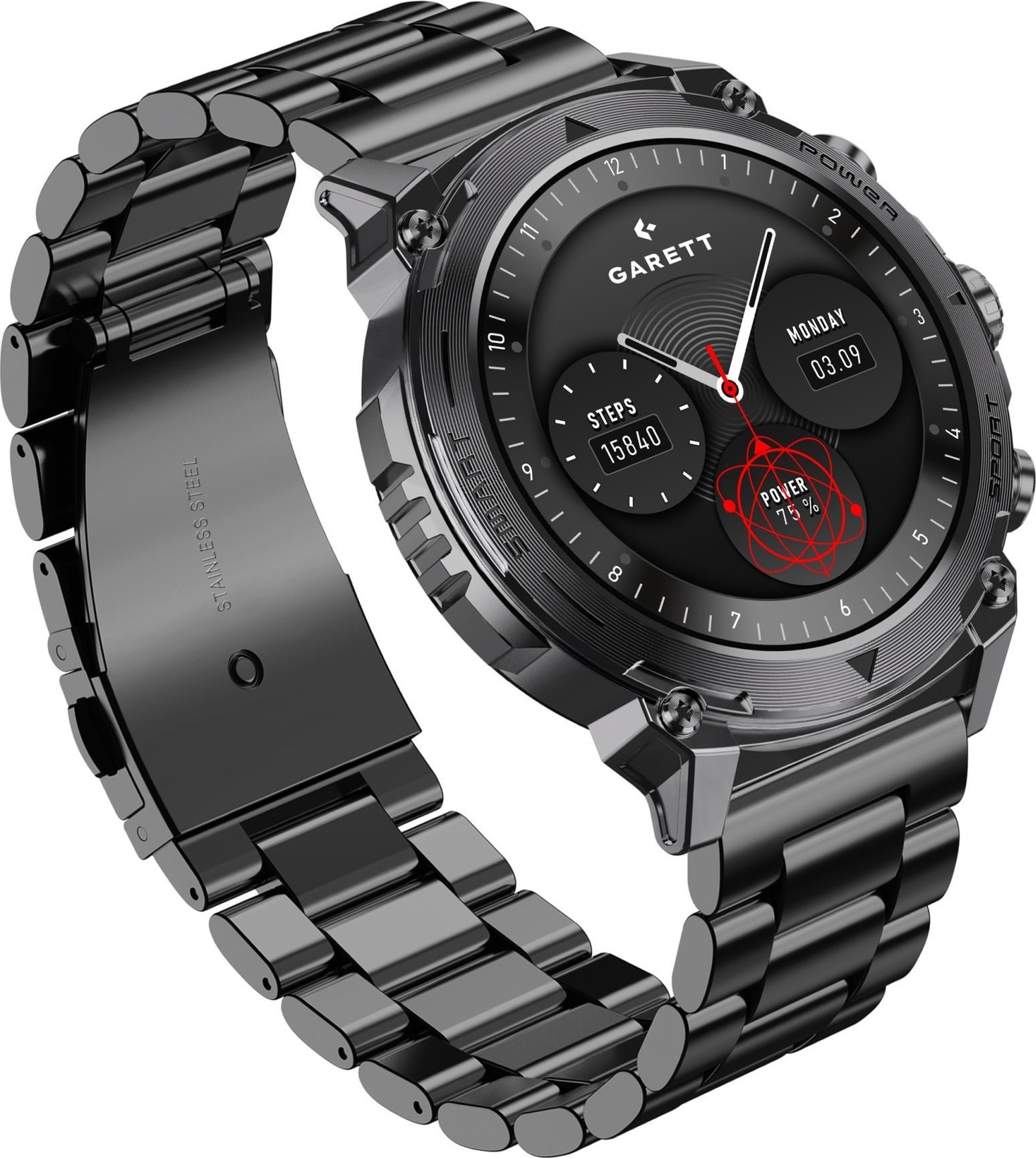 Garett Smartwatch Atom Black Steel