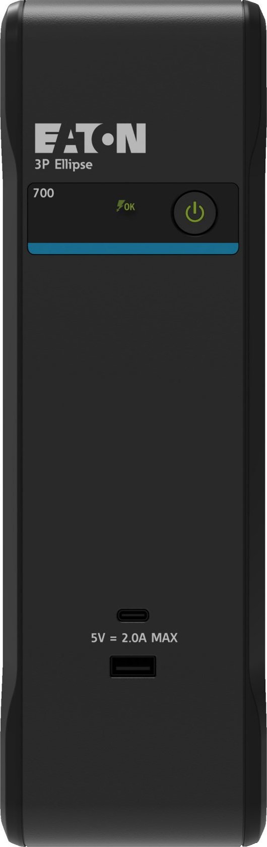 Eaton 3P Ellipse UPS USB IEC, 700VA, 420W, Vstup: C14, Výstupy: (3) C13, (1) Pouze přepěťová ochrana C13, USB nabíjení