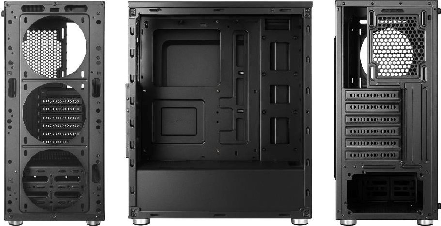 1stCOOL skříň RAINBOW 4, Mid Tower, AU, USB 3.0, 4x 120mm RGB Fan, černá