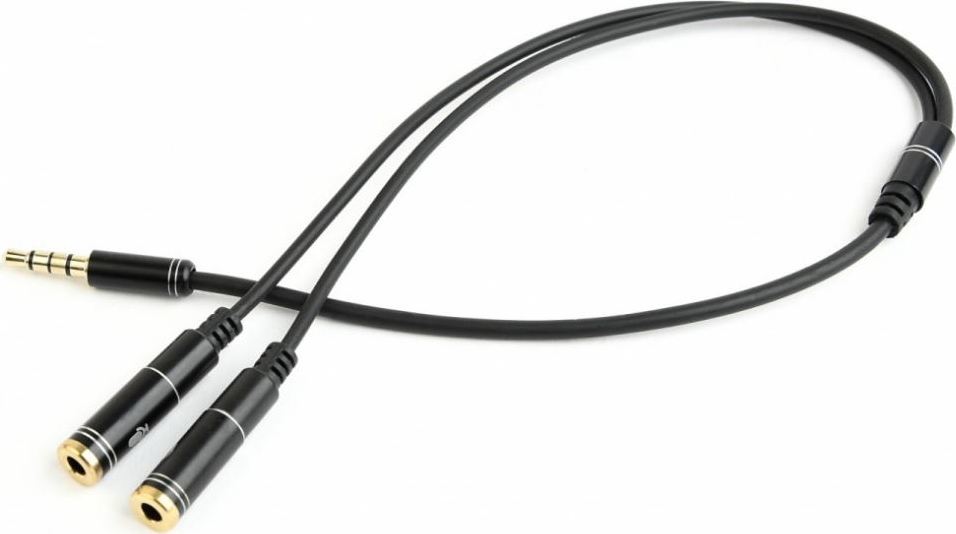 GEMBIRD 3,5 mm jack audio+microphone redukce, 20 cm, 2xF/M, 4pin