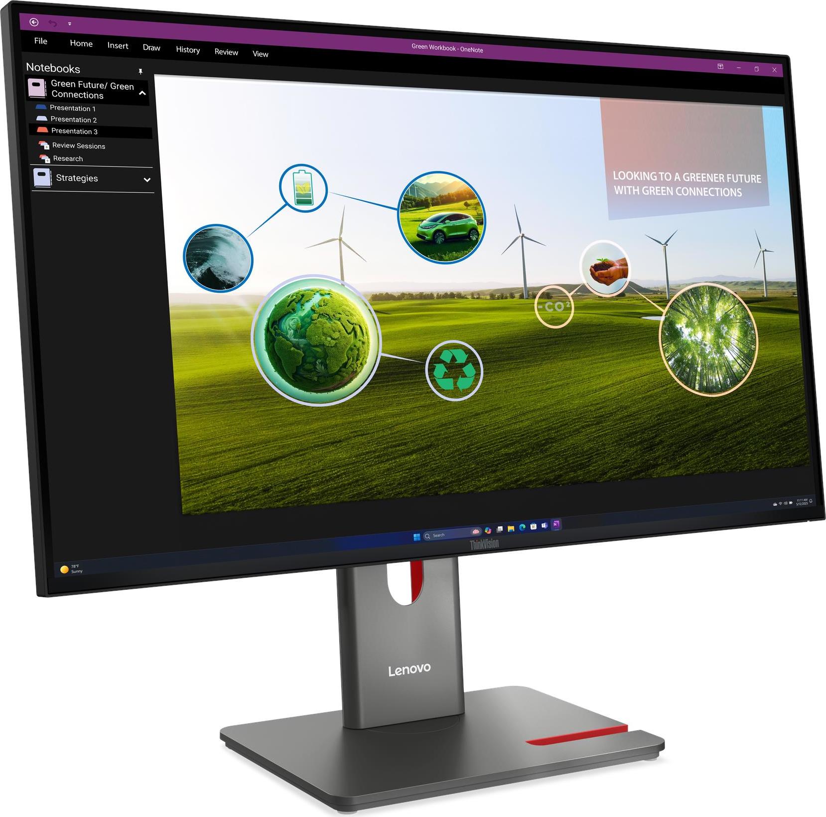 LENOVO LCD P27Q-40 - 27",IPS,matný,16:9,2560x1440,178/178,4ms,350cd/m2,1500:1,HDMI,DP,USB-C,USB Hub,VESA,Pivot