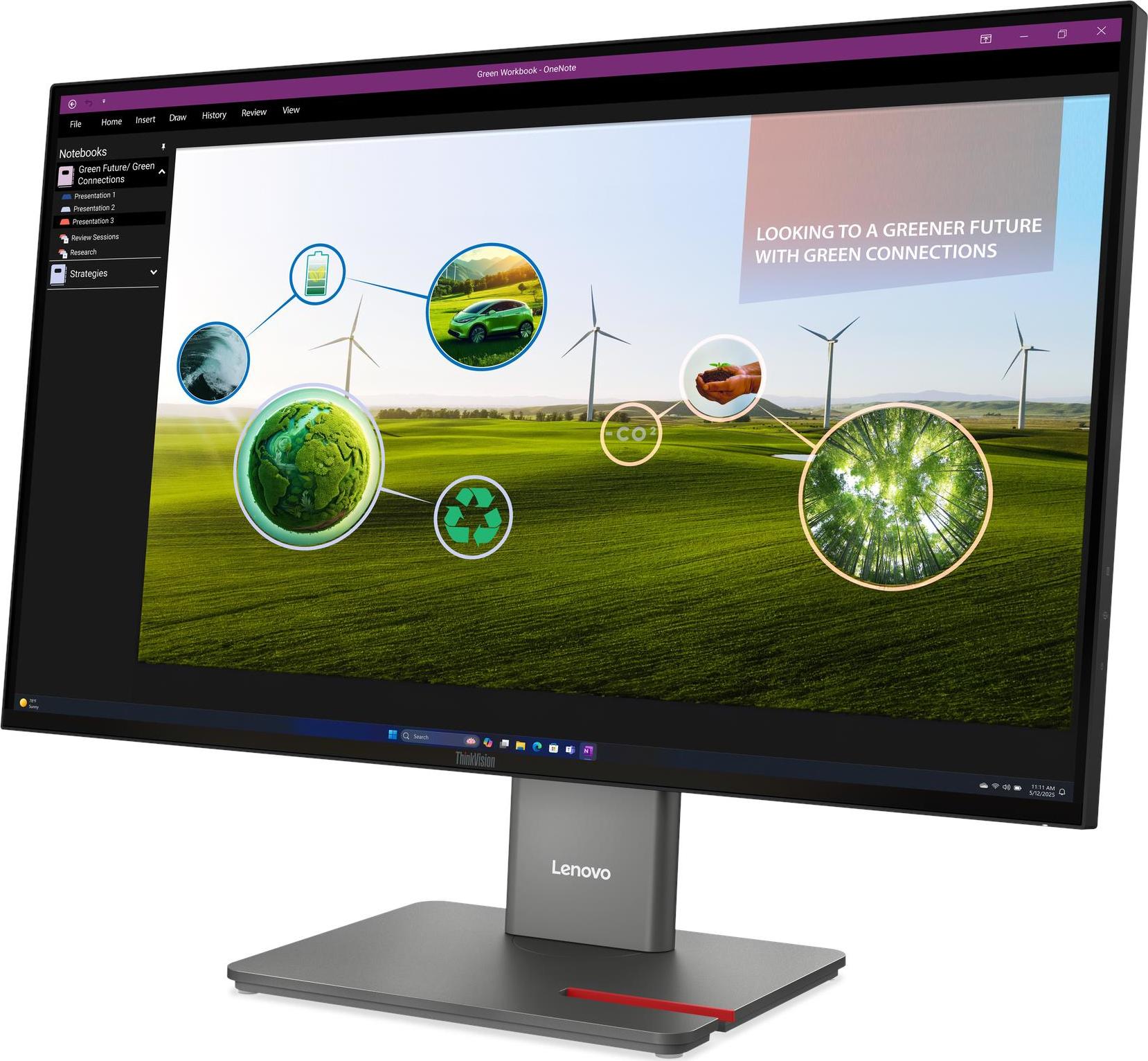 LENOVO LCD P27Q-40 - 27",IPS,matný,16:9,2560x1440,178/178,4ms,350cd/m2,1500:1,HDMI,DP,USB-C,USB Hub,VESA,Pivot