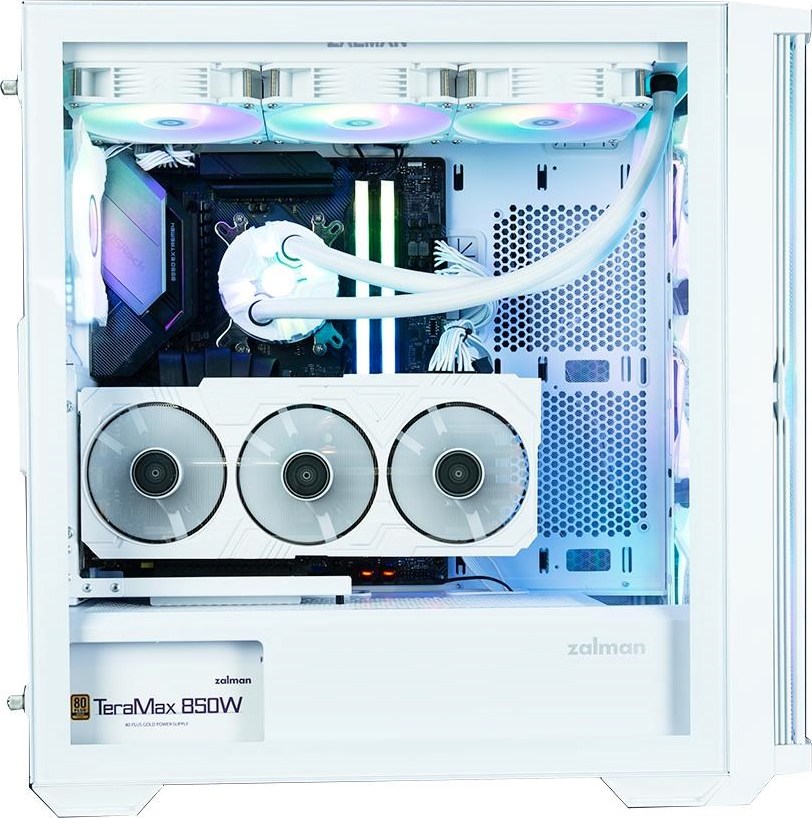 ZALMAN case Z10 DUO White, Mid Tower, ATX, 2xUSB 3.0, 1xUSB-C, 4x ARGB Fan, bílá