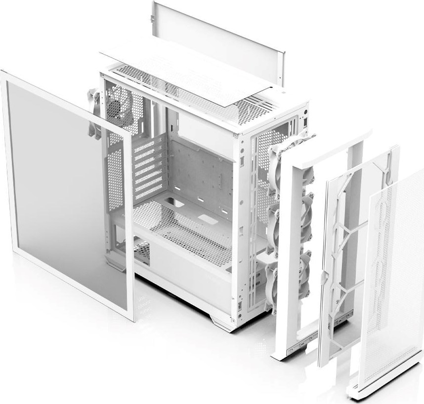 ZALMAN case Z10 DUO White, Mid Tower, ATX, 2xUSB 3.0, 1xUSB-C, 4x ARGB Fan, bílá