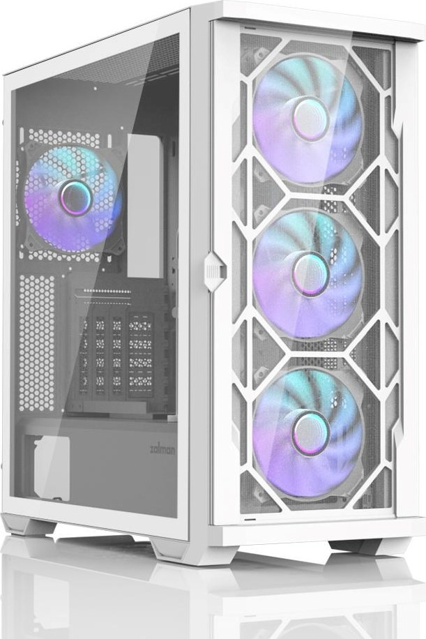 ZALMAN case Z10 DUO White, Mid Tower, ATX, 2xUSB 3.0, 1xUSB-C, 4x ARGB Fan, bílá