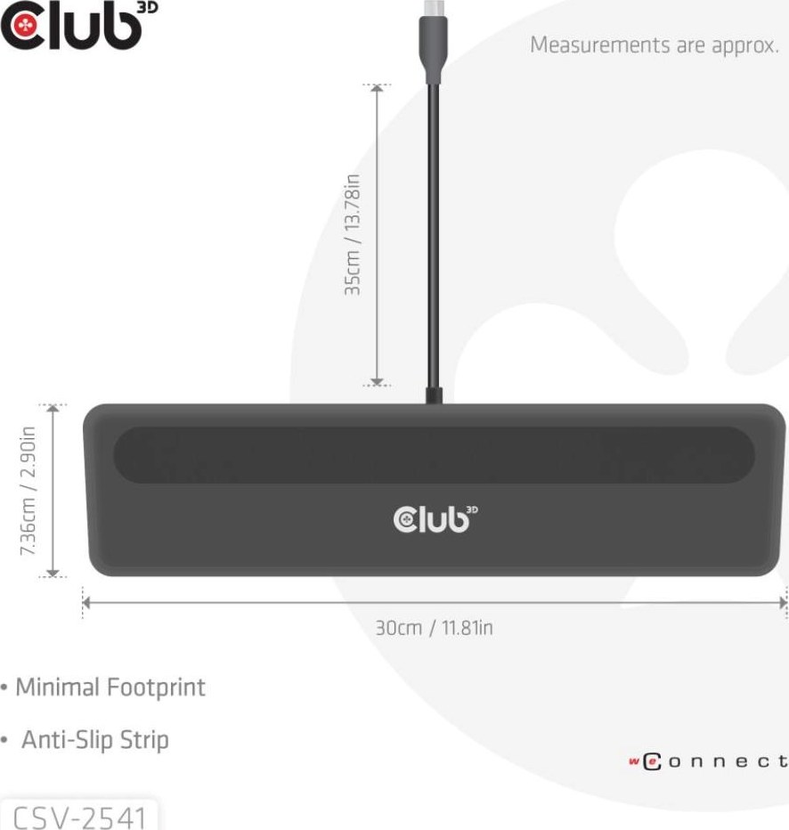 Club 3D Club3D Dokovací stanice USB-C 12v1, 2xHDMI, 1xDP, 2xUSB-C, 3xUSB, 1xRJ45, 1x3.5mm, černá