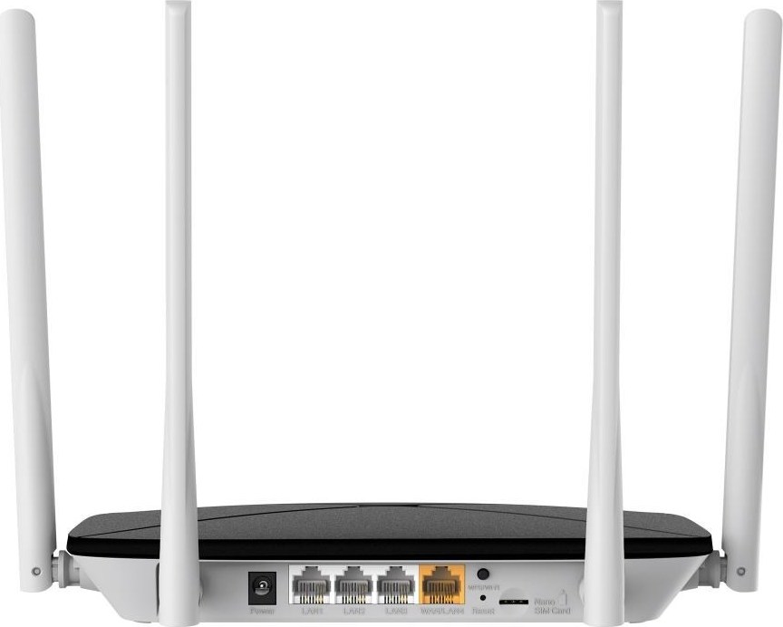 TP-LINK Mercusys MB135-4G WiFi5 router (AC1200, 4G LTE, 2,4GHz/5GHz,1x100Mb LAN/WAN,3x100Mb LAN,1xnanoSIM)