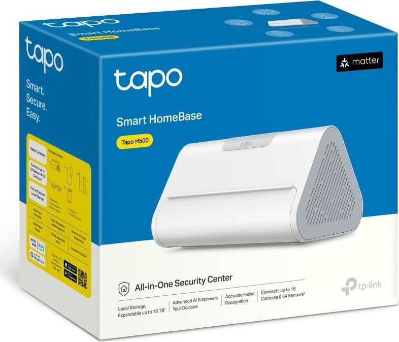 TP-Link Tapo H500 WiFi Chytrý IoT hub - základna HomeBase (2,4GHz/5GHz,1xHDMI,1x2,5"SATA,1x100Mb/s,1xUSB,1xUSB-C)