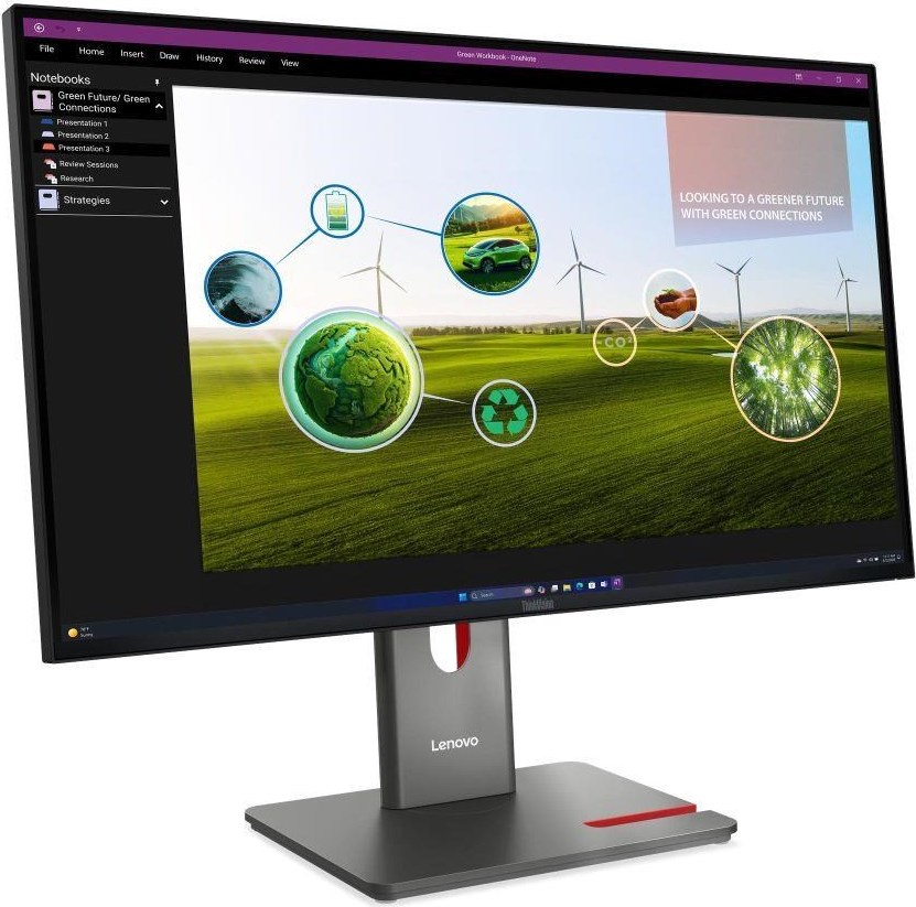 LENOVO LCD P27Q-40 + MC60 - 27",IPS,matný,16:9,2560x1440,178/178,4ms,350cd/m2,1500:1,HDMI,DP,USB-C,USB Hub,VESA,Pivot