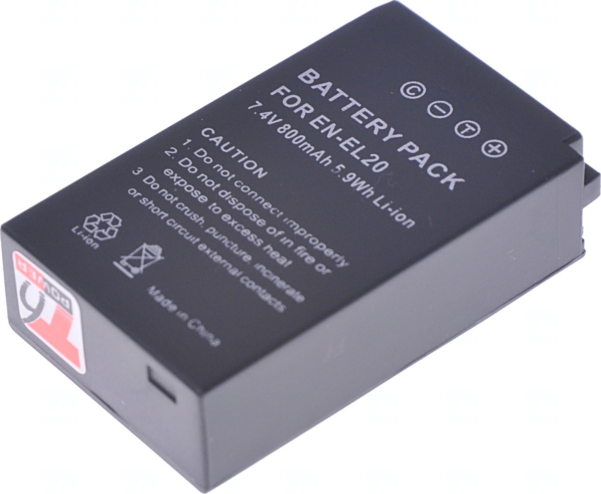 Baterie T6 power Nikon EN-EL20, EN-EL20a, 800mAh, 5,9Wh, černá