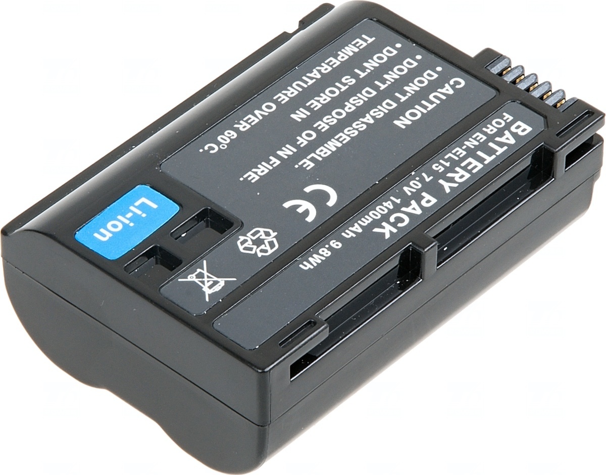 Baterie T6 Power Nikon EN-EL15, EN-EL15a, EN-EL15e, EN-EL15b, 1400mAh, 9,8Wh