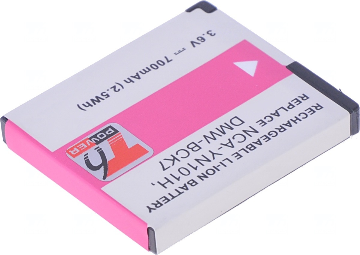 Baterie T6 Power Panasonic DMW-BCK7, DMW-BCK7E, NCA-YN101H, NCA-YN101F, NCA-YN101G, 700mAh, 2,5Wh