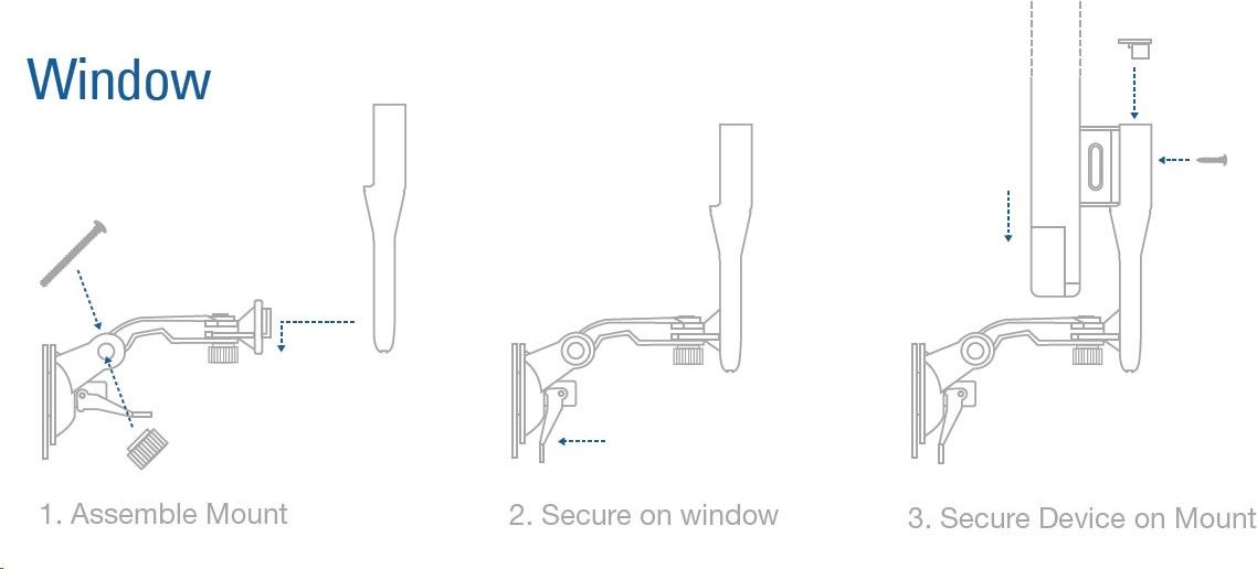 Ubiquiti UBNT NanoStatio Mount NS-WM [držiak pre všetky typy nanostaníc na okno/stenu]