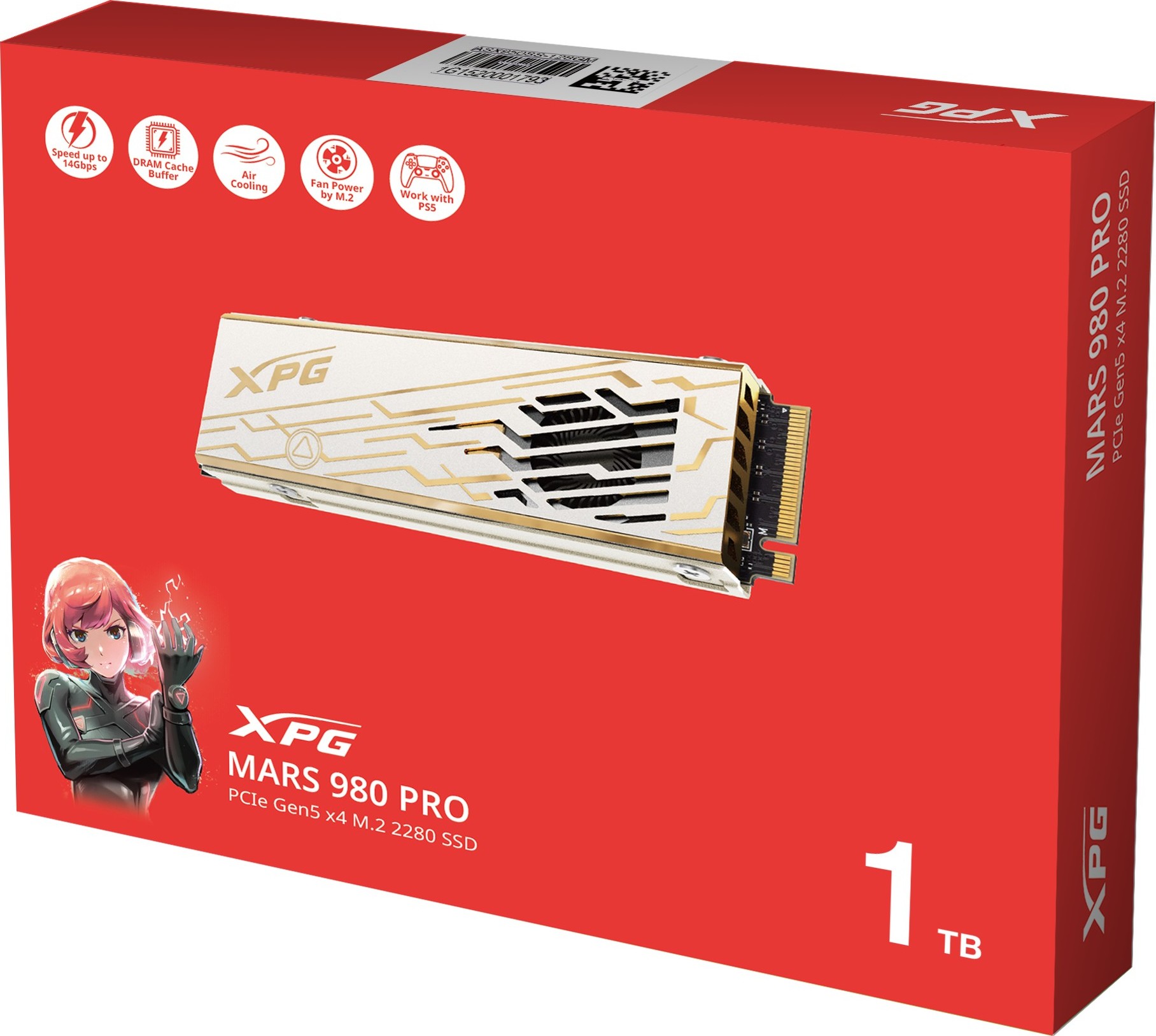 A-Data ADATA SSD 1TB XPG MARS 980 PRO, PCIe Gen5x4, M.2 2280, (R:14000/ W:10000MB/s)