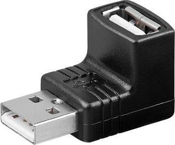 PremiumCord USB redukce A-A, Male/Female 90°