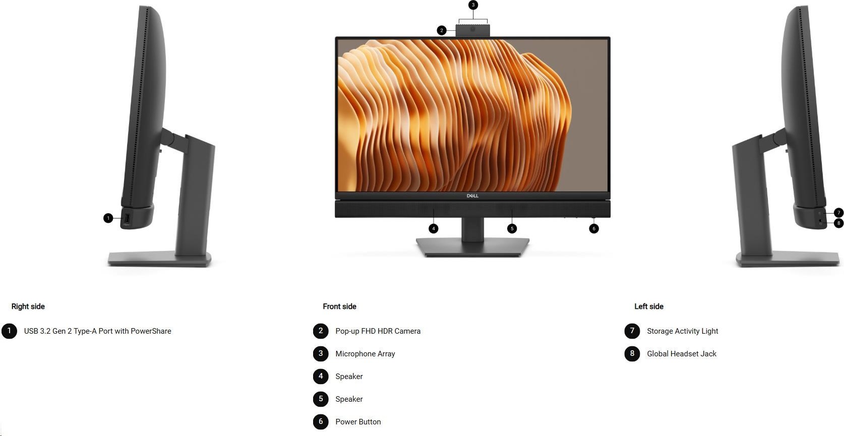 DELL PC AiO Pro 24 All-in-One QC24251/TPM/U5-235T/16GB/512SSD/Non-touch/Integrated/130W/WLAN/Kb&Mse/W11 Pro/3Y PS NBD
