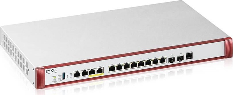 Zyxel USG FLEX700 H Series, User-definable ports with 2*2.5G, 2*10G( PoE+) & 8*1G, 2*SFP+, 1*USB (device only)