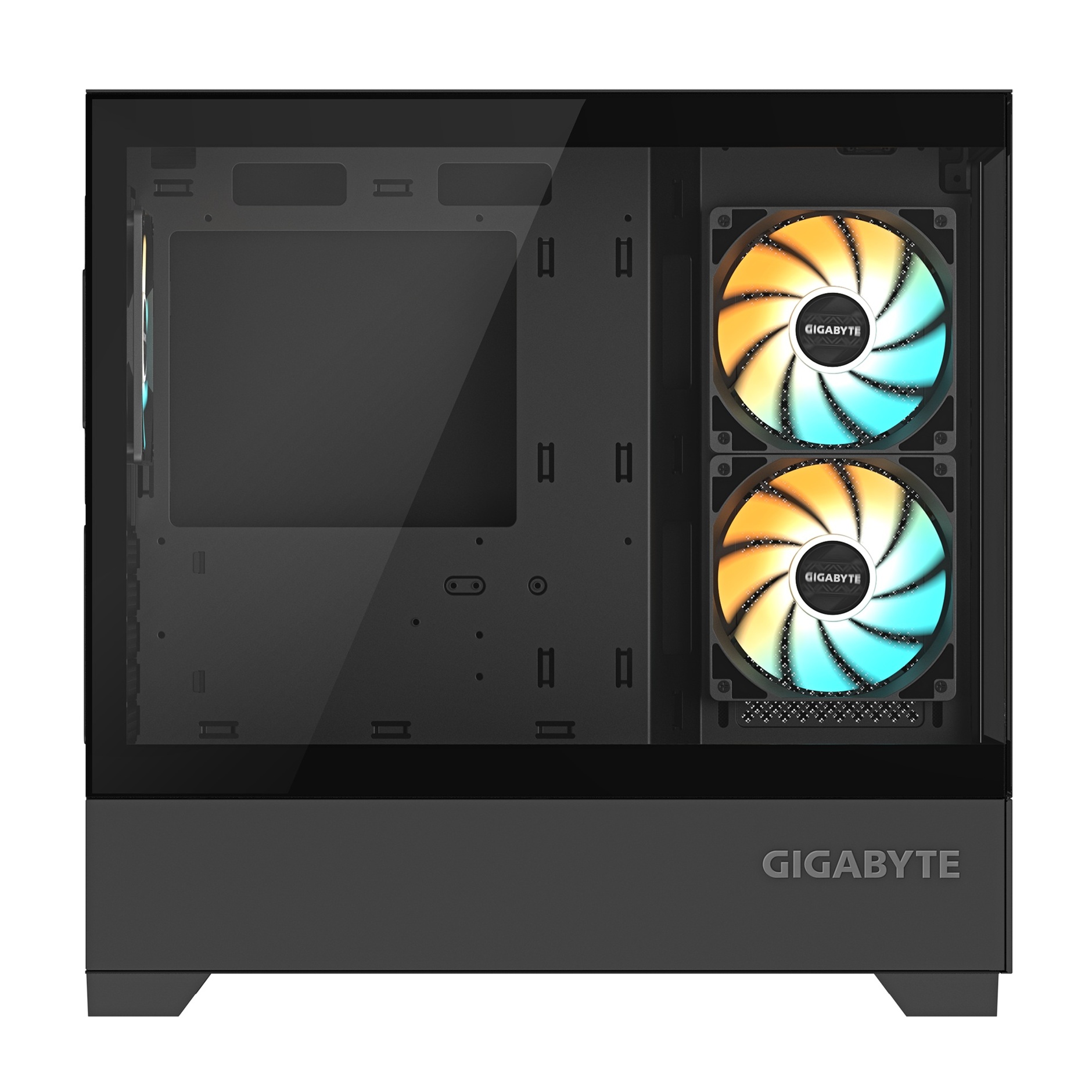 GIGABYTE case GB-C201P, Mid tower, 2xUSB 3.0, 3x 120mm ARGB Fan, černá