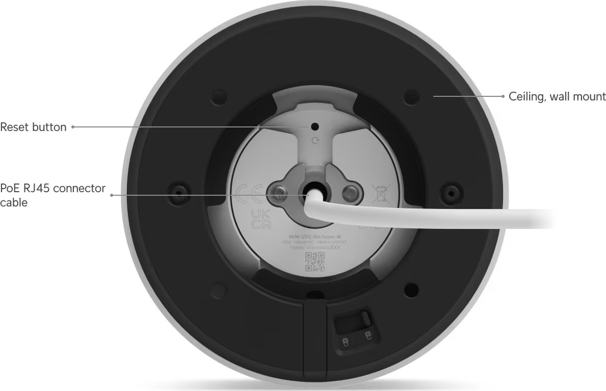 Ubiquiti UBNT UVC-G6-Turret, UniFi Video Camera G6 Turret Ultra bílá