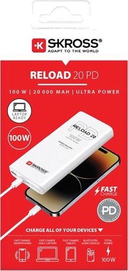 SKROSS powerbank Reload 20 100W PD, 20 000mAh, USB A+C