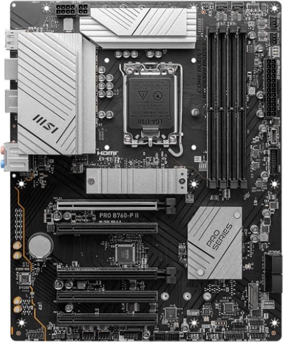 MSI MB Sc LGA1700 PRO B760-P II, Intel B760, 4xDDR5, 1xDP, 1xHDMI