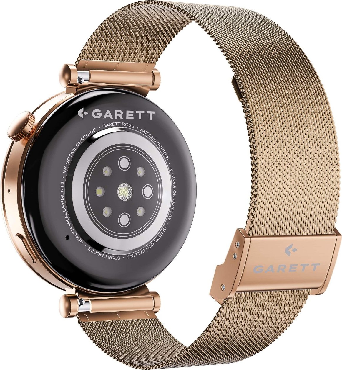 Garett Smartwatch ROSE zlatá, Mesh steel
