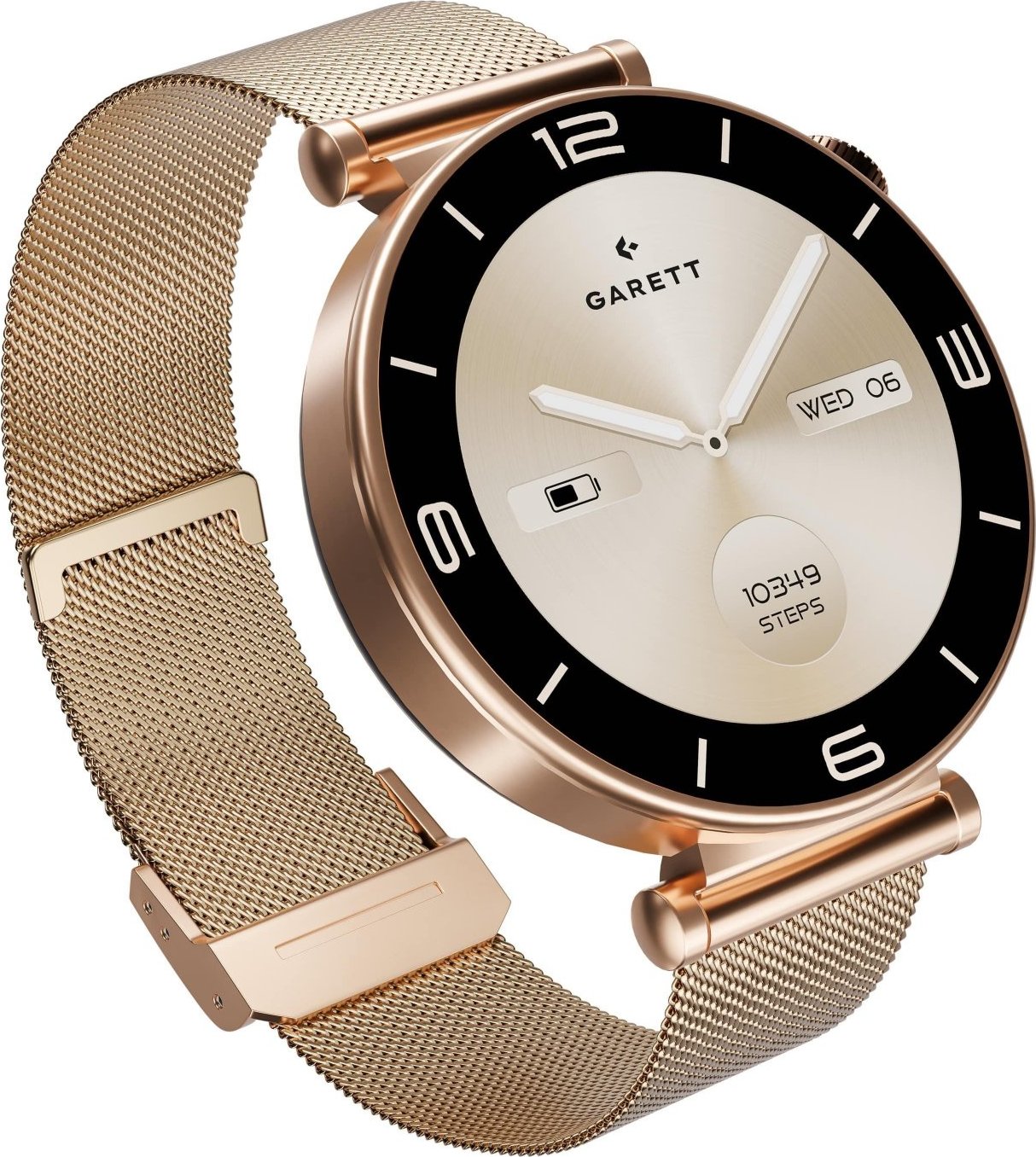 Garett Smartwatch ROSE zlatá, Mesh steel
