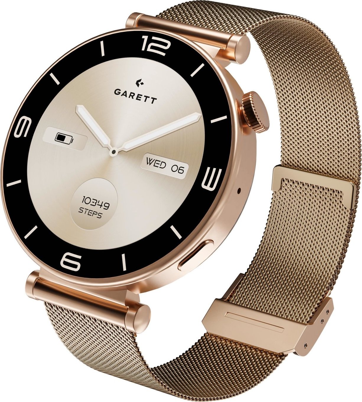 Garett Smartwatch ROSE zlatá, Mesh steel