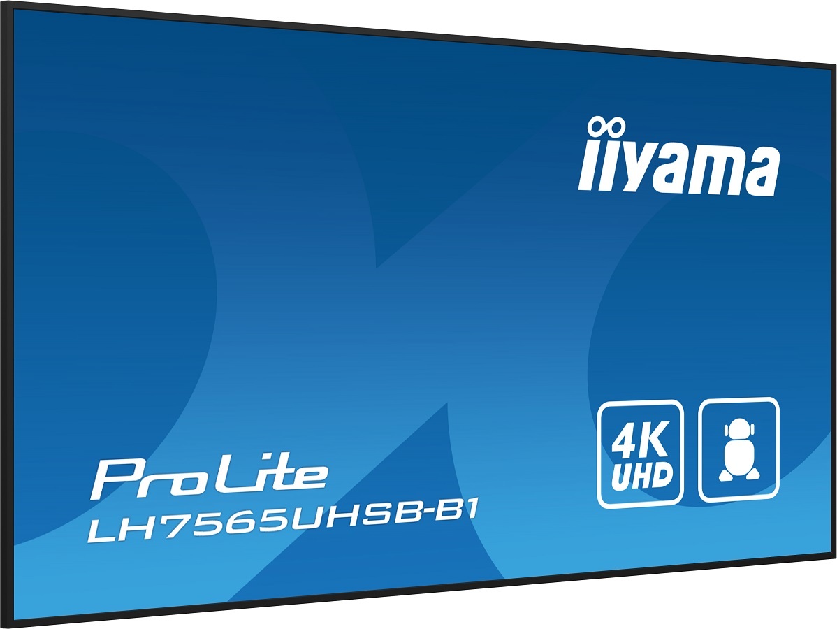 75" iiyama LH7565UHSB-B1:IPS,4K UHD,Android,24/7
