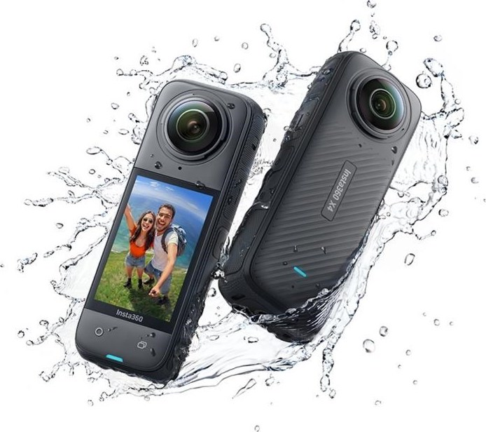 Insta360 X4 akční kamera, 8K / 30 fps, 4K/ až 100 fps, 6osý gyroskop, 360° záběr, Active HDR, vodotěsná
